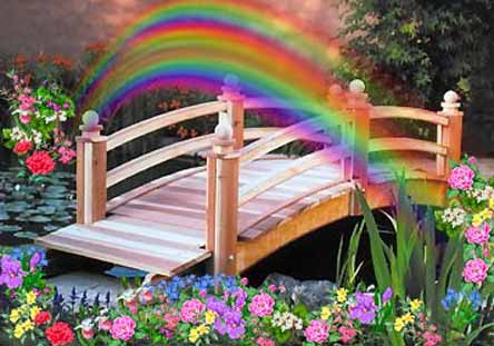 Send a message to your beloved pet at the Rainbow Bridge